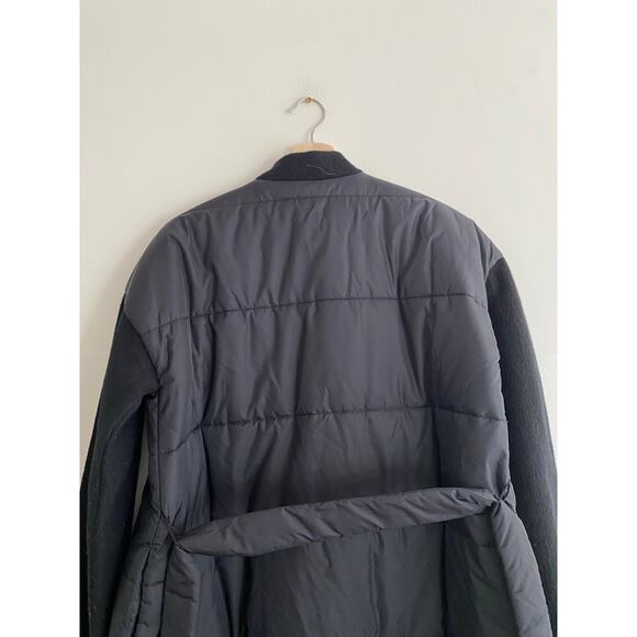 EILEEN FISHER Recycled Nylon with Boiled Wool Black Coat Size Small - Picture 11 of 11